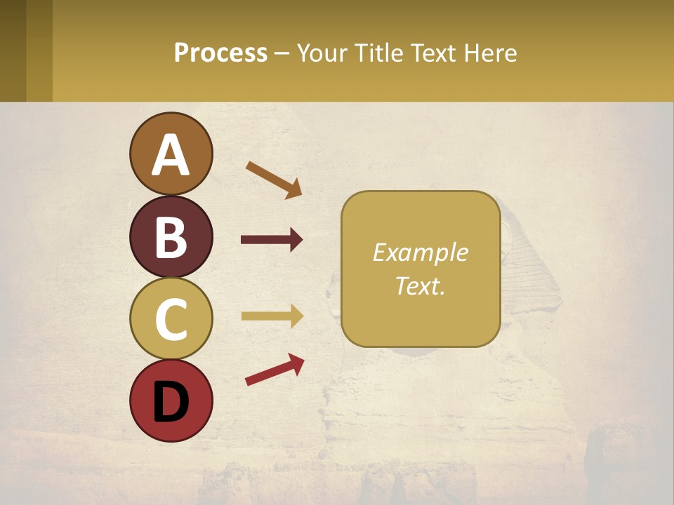 A Picture Of An Egyptian Statue With A Pyramid In The Background PowerPoint Template