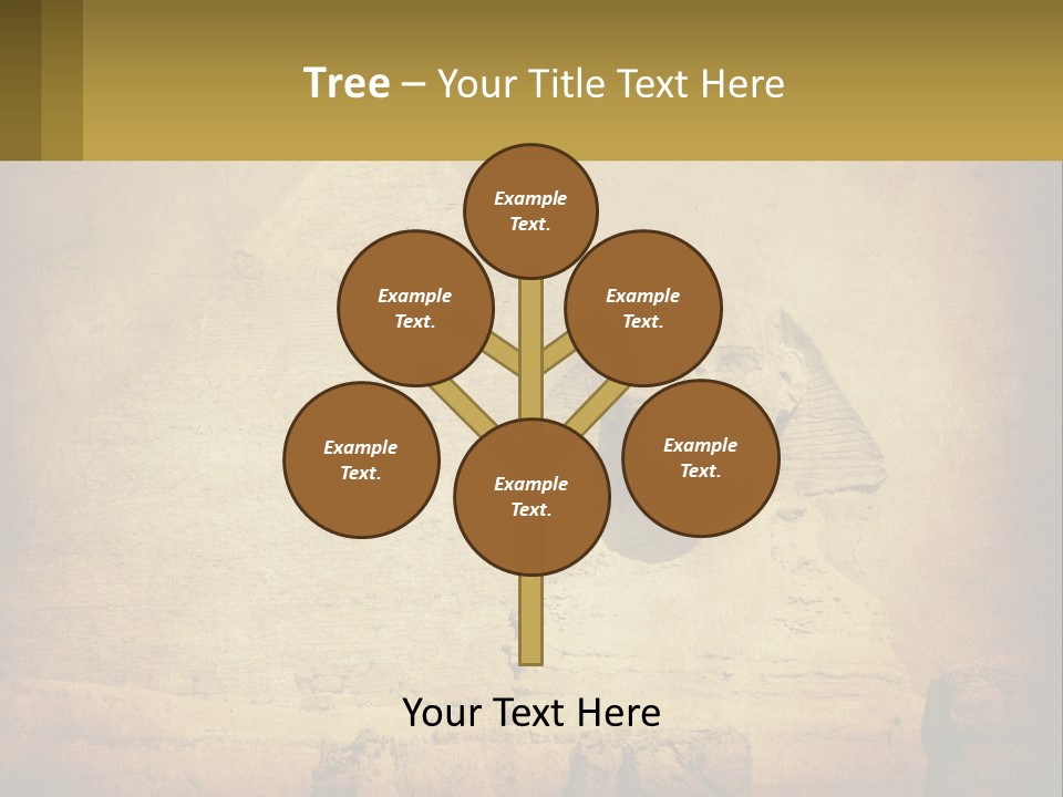 A Picture Of An Egyptian Statue With A Pyramid In The Background PowerPoint Template