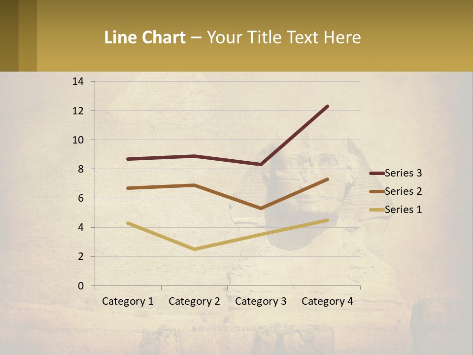 A Picture Of An Egyptian Statue With A Pyramid In The Background PowerPoint Template