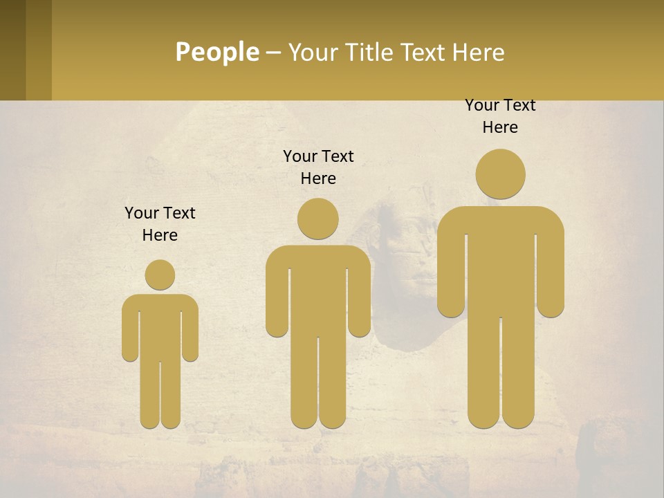 A Picture Of An Egyptian Statue With A Pyramid In The Background PowerPoint Template