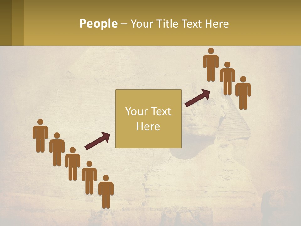 A Picture Of An Egyptian Statue With A Pyramid In The Background PowerPoint Template