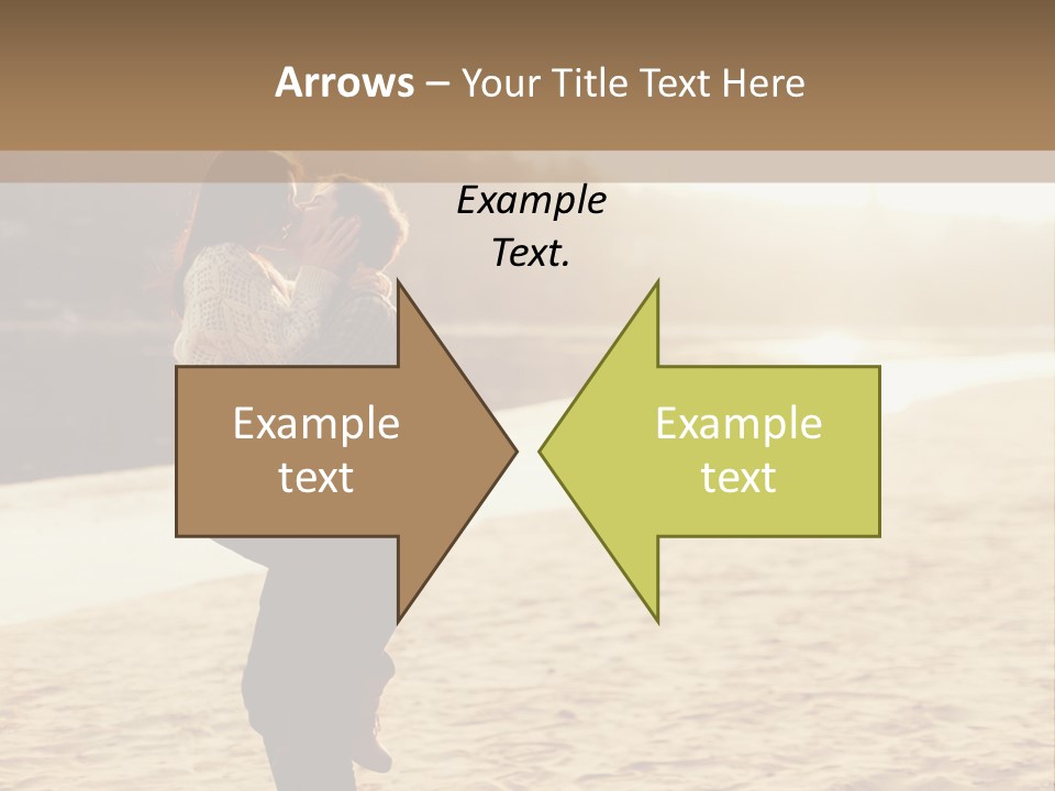 A Couple Kissing On The Beach In Front Of A Body Of Water PowerPoint Template