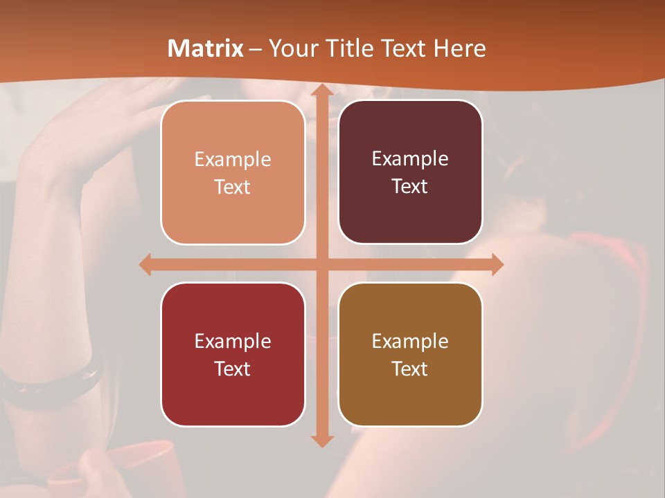 Two Women Sitting At A Table Talking To Each Other PowerPoint Template