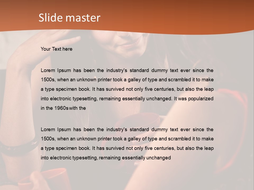 Two Women Sitting At A Table Talking To Each Other PowerPoint Template