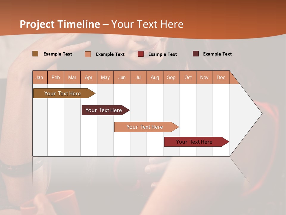 Two Women Sitting At A Table Talking To Each Other PowerPoint Template