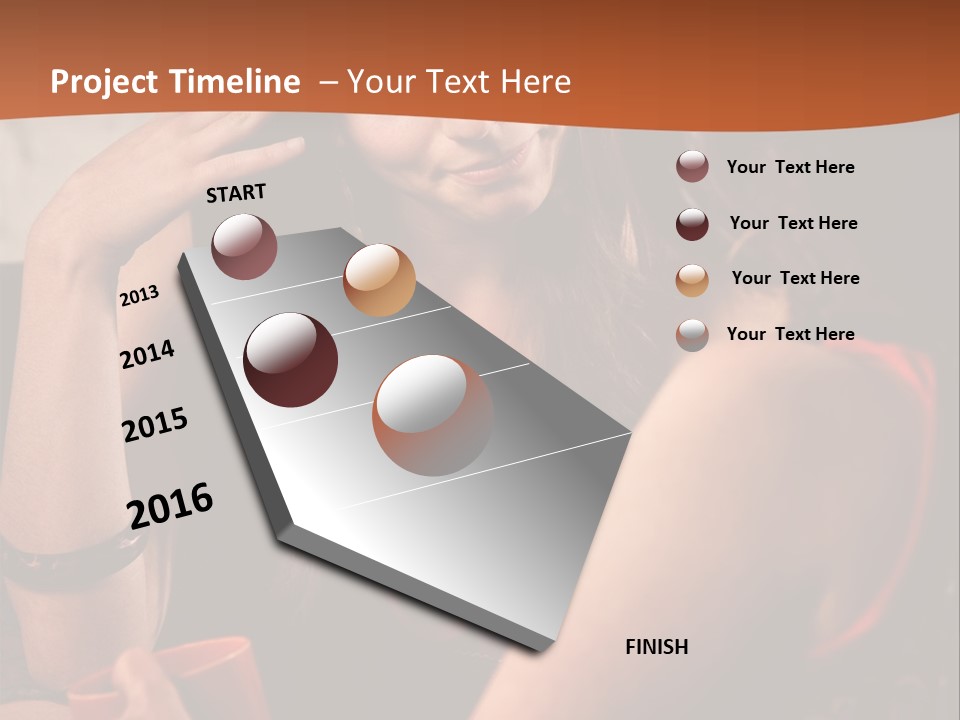 Two Women Sitting At A Table Talking To Each Other PowerPoint Template