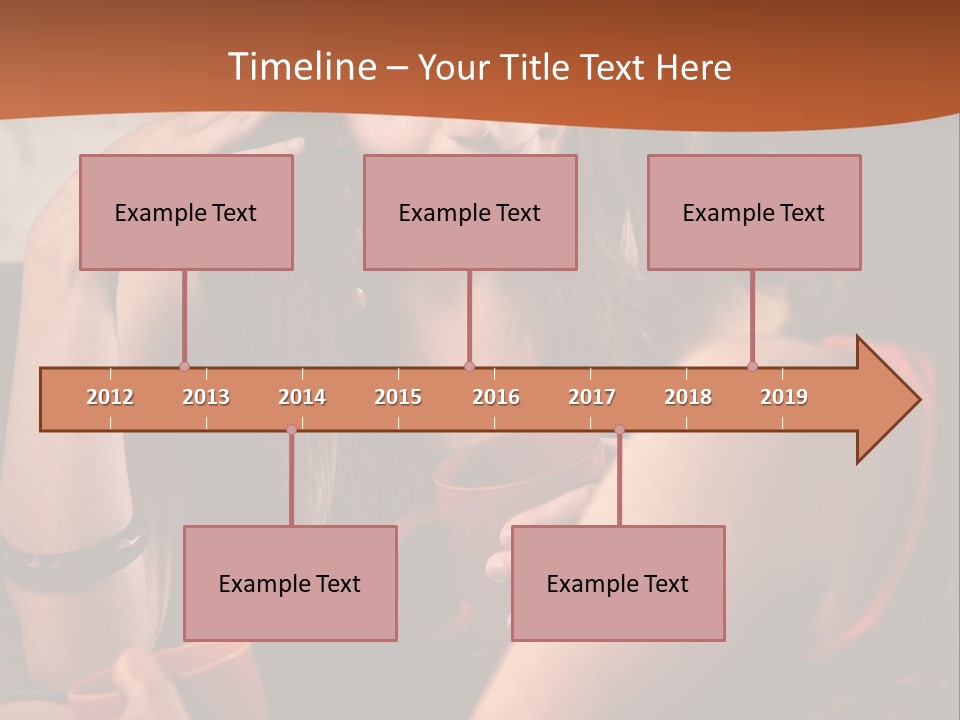 Two Women Sitting At A Table Talking To Each Other PowerPoint Template