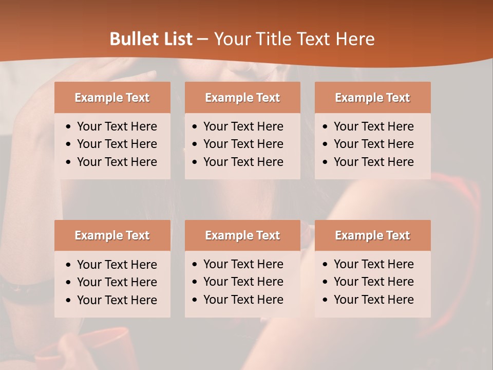 Two Women Sitting At A Table Talking To Each Other PowerPoint Template