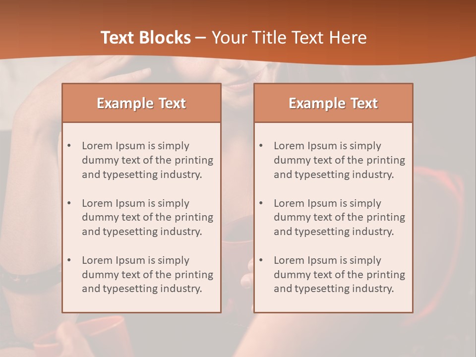 Two Women Sitting At A Table Talking To Each Other PowerPoint Template