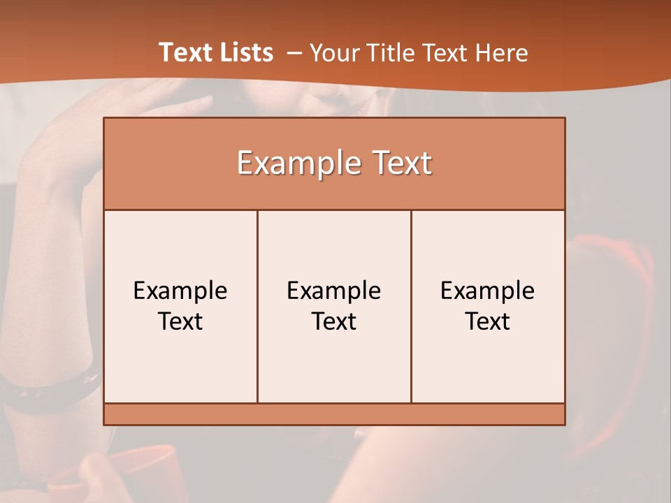 Two Women Sitting At A Table Talking To Each Other PowerPoint Template