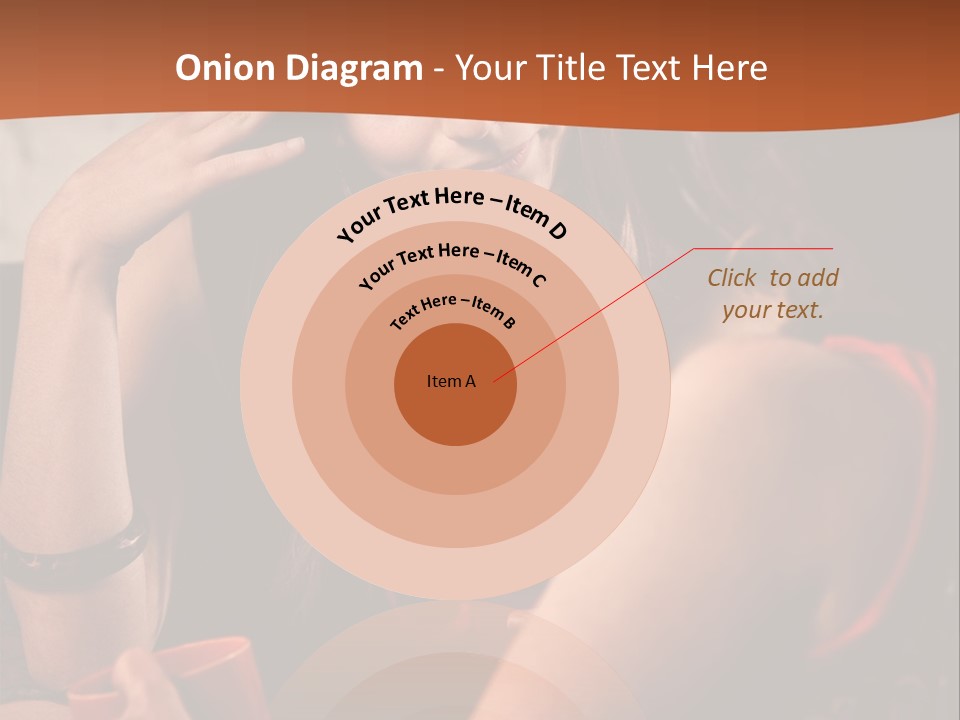 Two Women Sitting At A Table Talking To Each Other PowerPoint Template