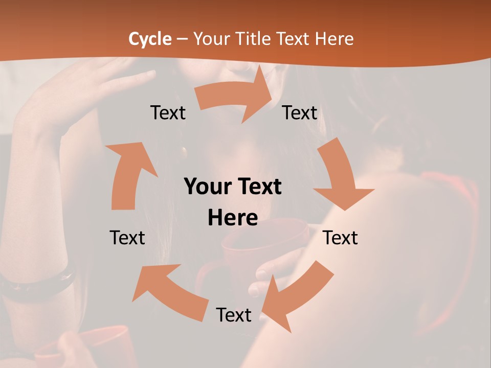 Two Women Sitting At A Table Talking To Each Other PowerPoint Template