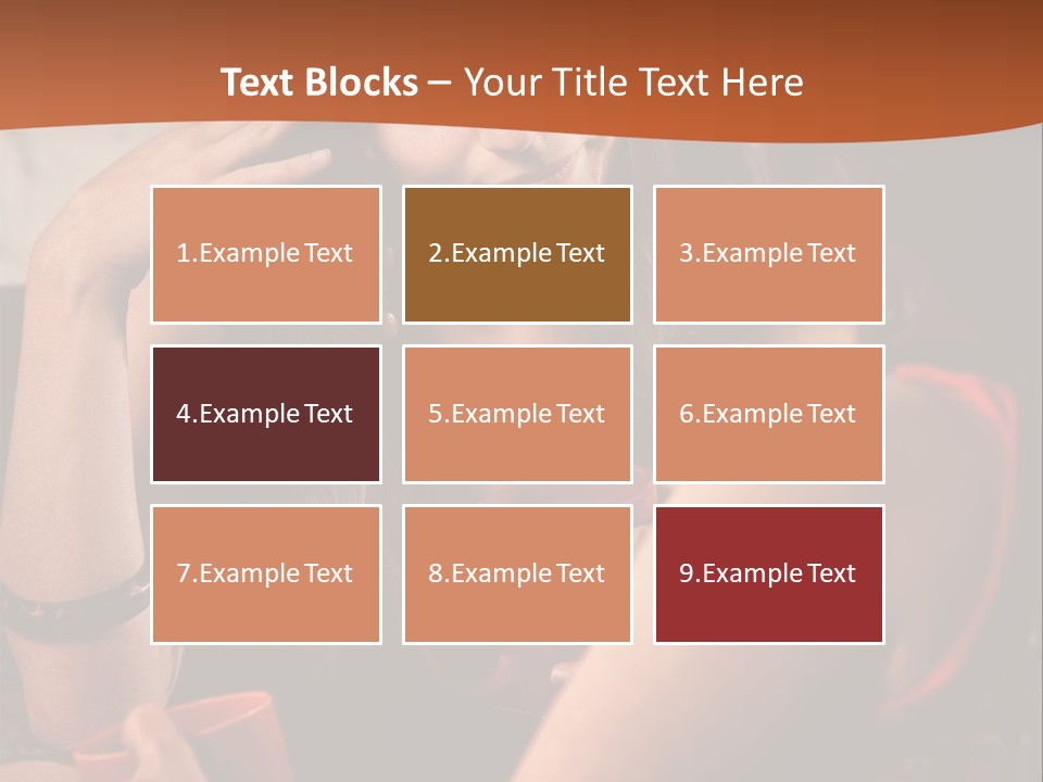 Two Women Sitting At A Table Talking To Each Other PowerPoint Template