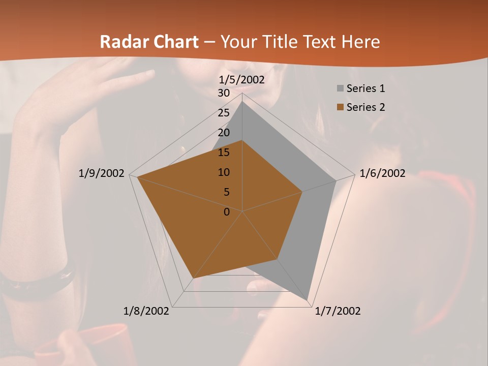 Two Women Sitting At A Table Talking To Each Other PowerPoint Template