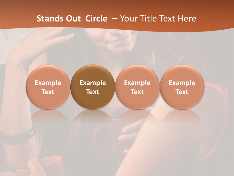 Two Women Sitting At A Table Talking To Each Other PowerPoint Template