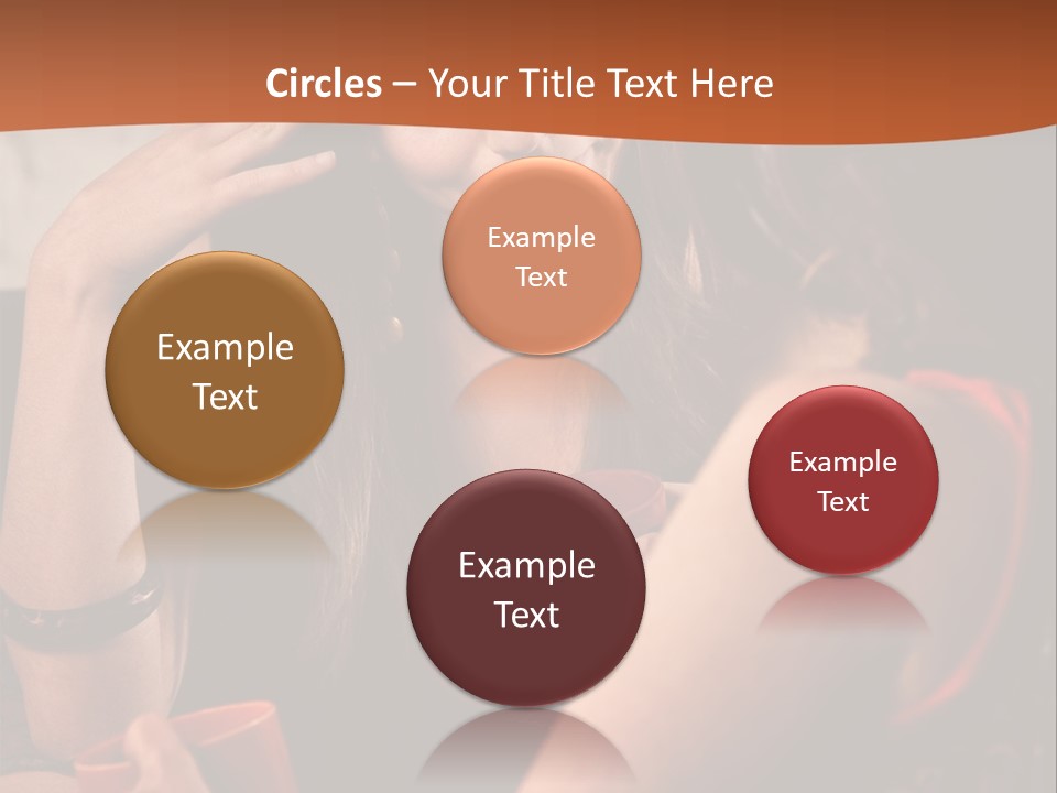 Two Women Sitting At A Table Talking To Each Other PowerPoint Template