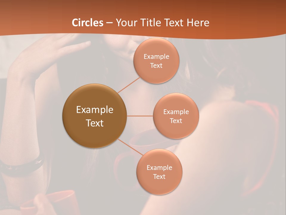 Two Women Sitting At A Table Talking To Each Other PowerPoint Template