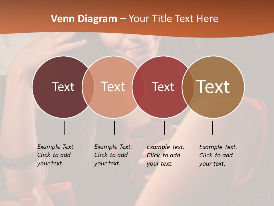Two Women Sitting At A Table Talking To Each Other PowerPoint Template