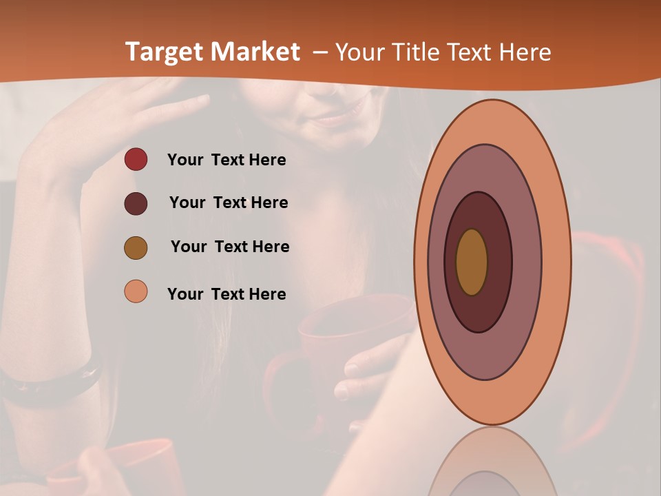 Two Women Sitting At A Table Talking To Each Other PowerPoint Template