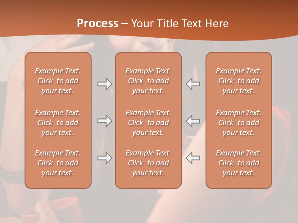 Two Women Sitting At A Table Talking To Each Other PowerPoint Template