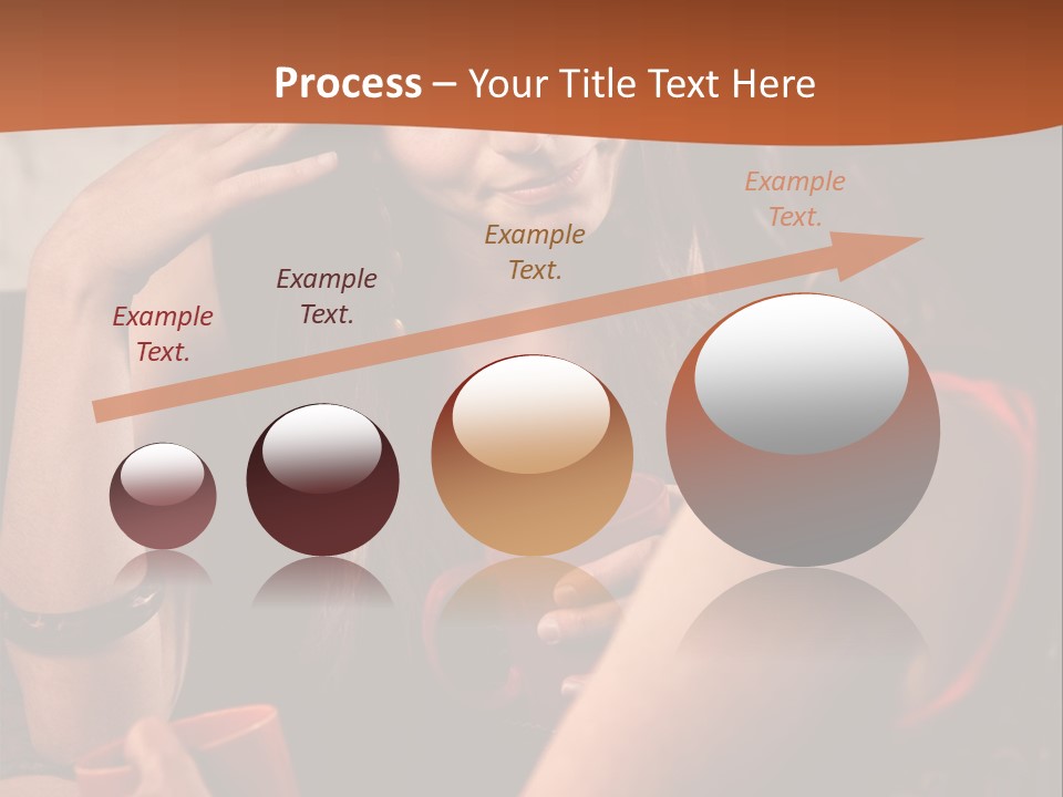 Two Women Sitting At A Table Talking To Each Other PowerPoint Template