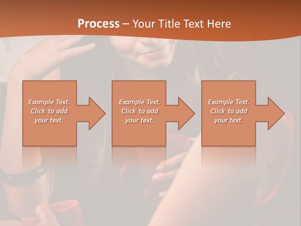 Two Women Sitting At A Table Talking To Each Other PowerPoint Template