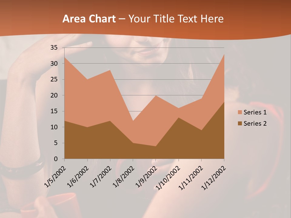 Two Women Sitting At A Table Talking To Each Other PowerPoint Template