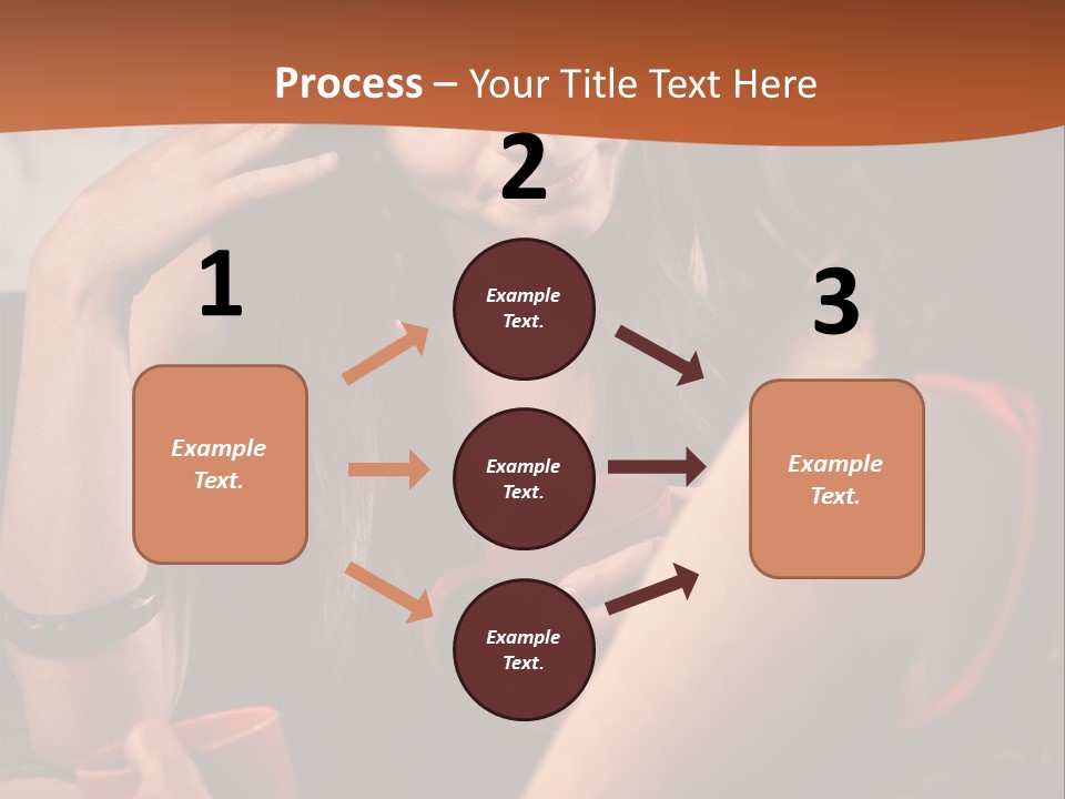 Two Women Sitting At A Table Talking To Each Other PowerPoint Template