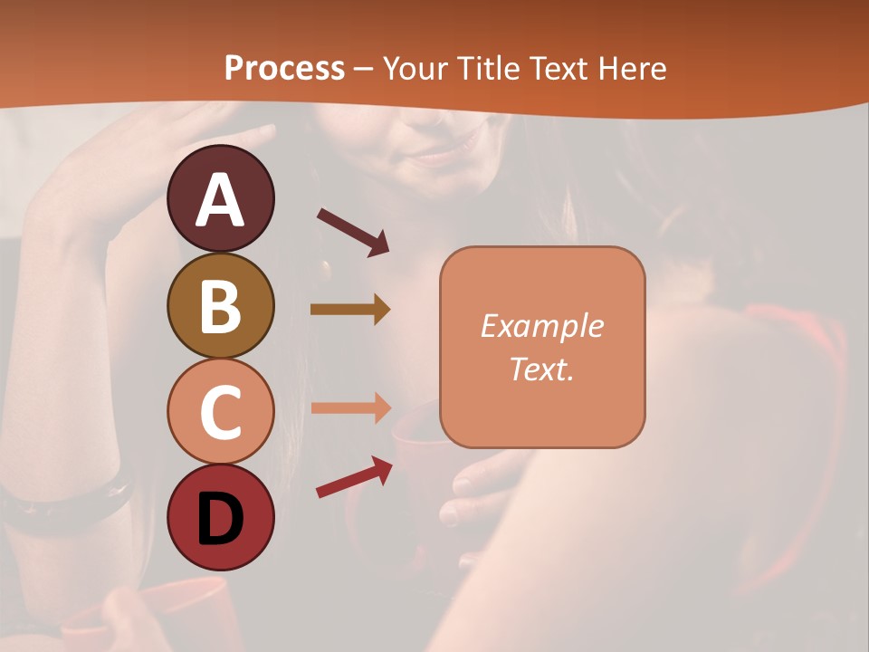 Two Women Sitting At A Table Talking To Each Other PowerPoint Template