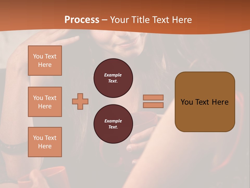 Two Women Sitting At A Table Talking To Each Other PowerPoint Template
