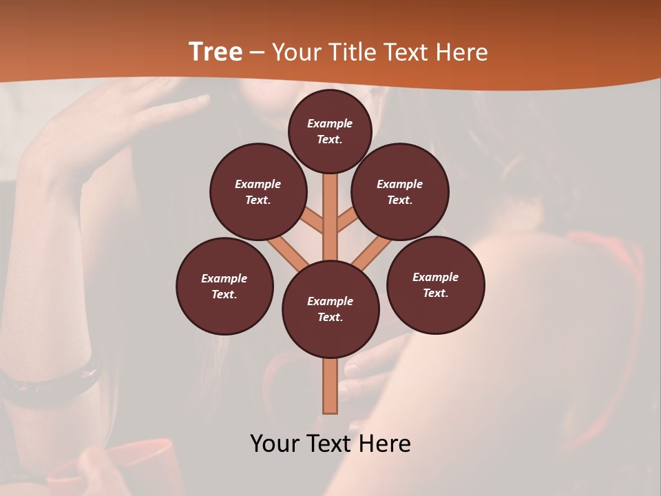 Two Women Sitting At A Table Talking To Each Other PowerPoint Template