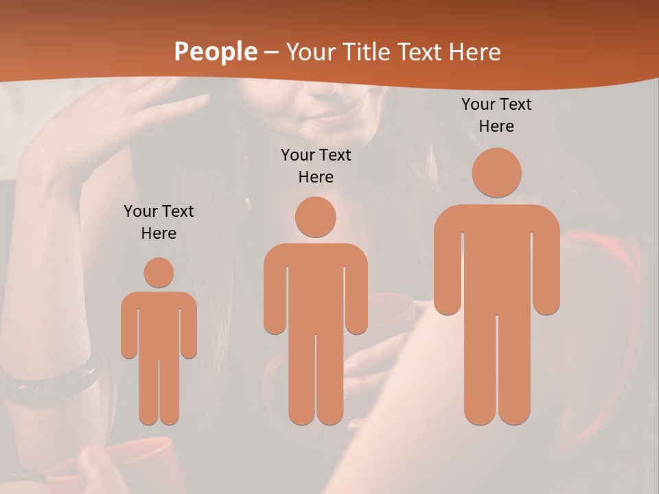 Two Women Sitting At A Table Talking To Each Other PowerPoint Template