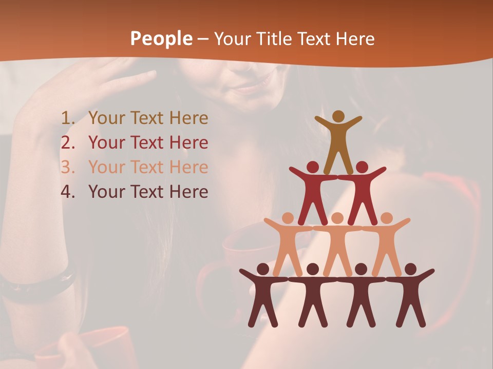 Two Women Sitting At A Table Talking To Each Other PowerPoint Template