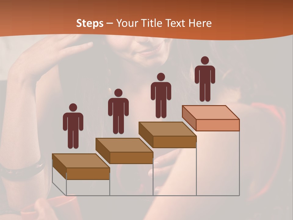 Two Women Sitting At A Table Talking To Each Other PowerPoint Template