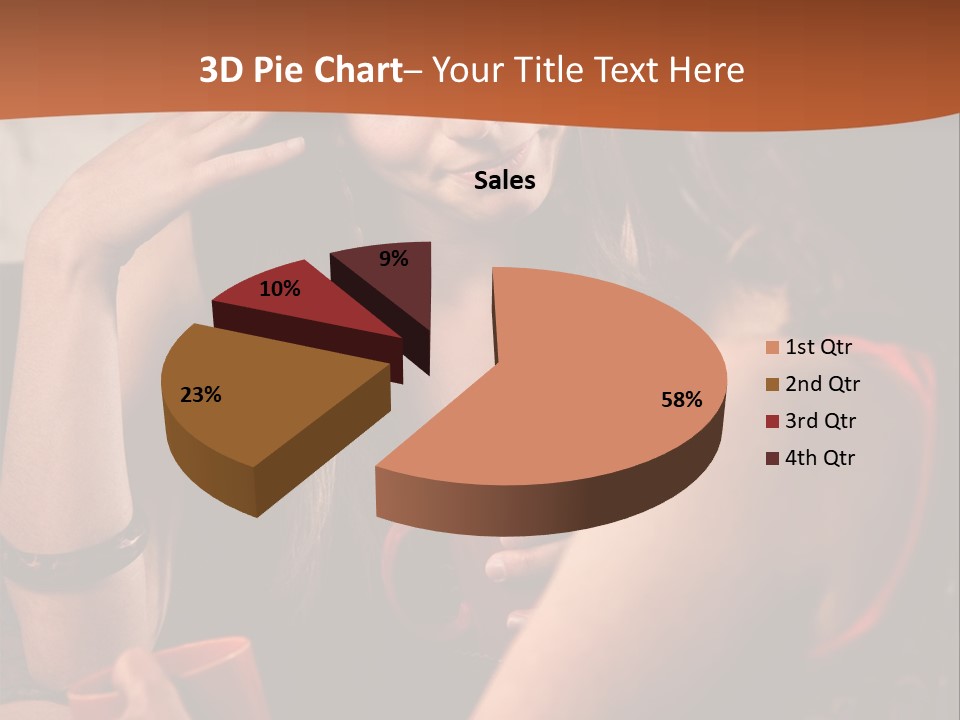 Two Women Sitting At A Table Talking To Each Other PowerPoint Template