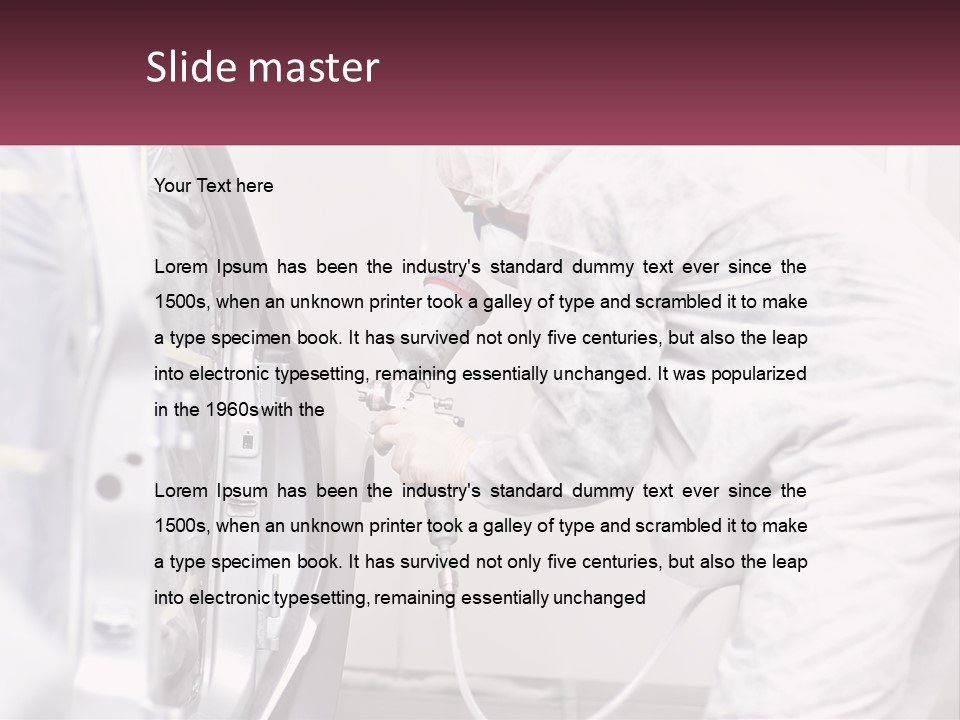 A Man In White Coveralls Spraying A Machine PowerPoint Template