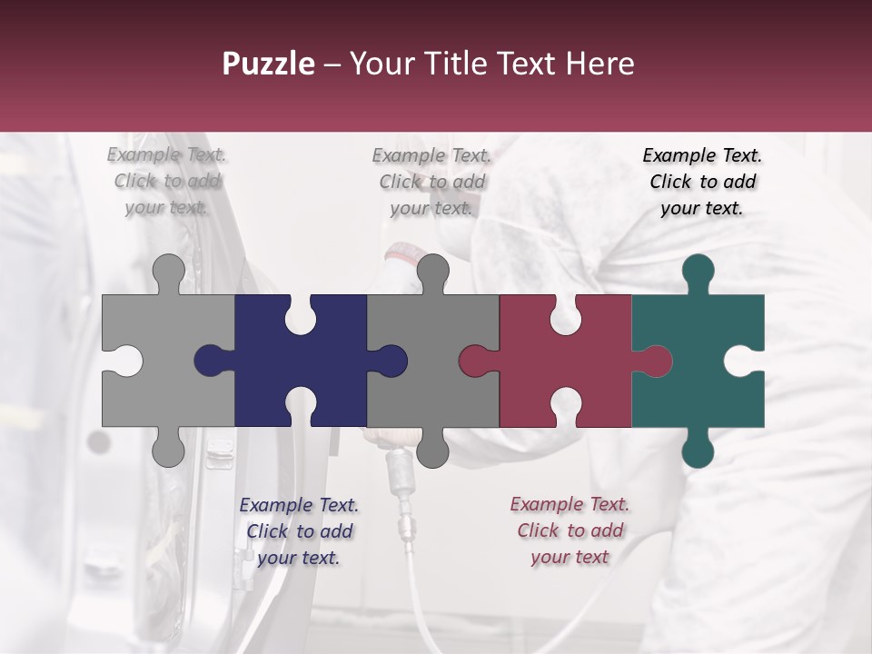 A Man In White Coveralls Spraying A Machine PowerPoint Template