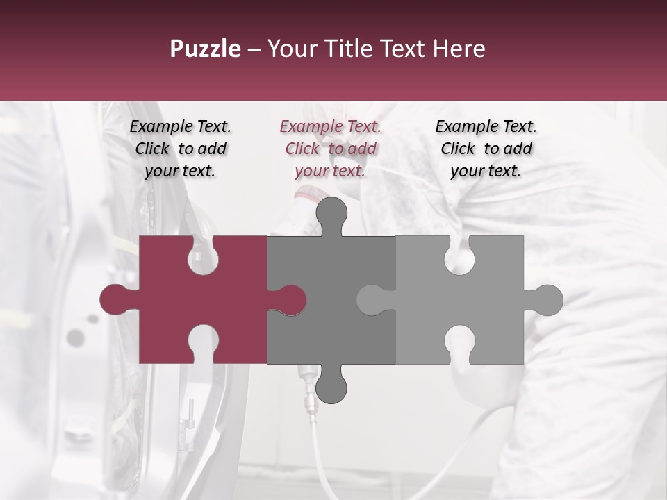 A Man In White Coveralls Spraying A Machine PowerPoint Template