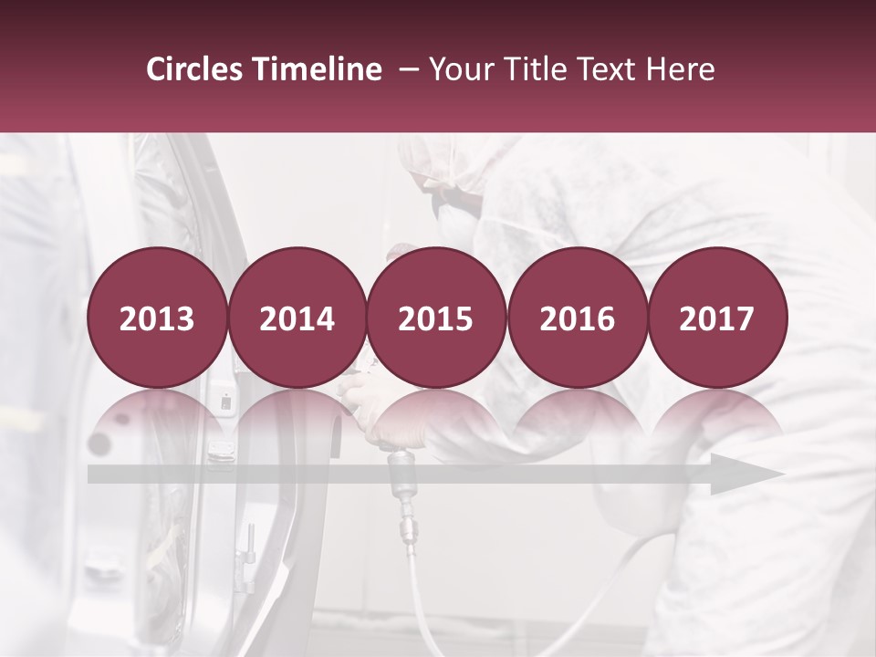 A Man In White Coveralls Spraying A Machine PowerPoint Template