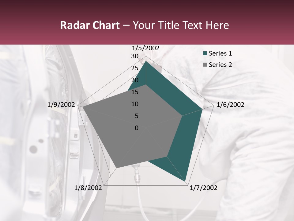 A Man In White Coveralls Spraying A Machine PowerPoint Template