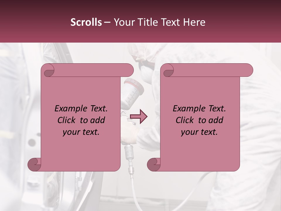 A Man In White Coveralls Spraying A Machine PowerPoint Template