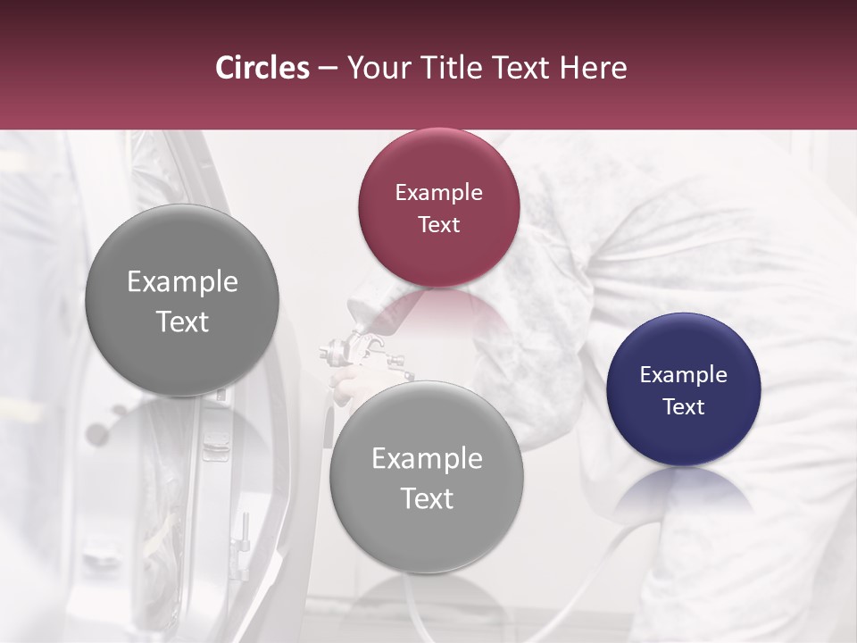 A Man In White Coveralls Spraying A Machine PowerPoint Template