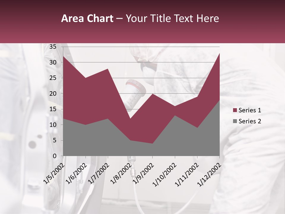A Man In White Coveralls Spraying A Machine PowerPoint Template