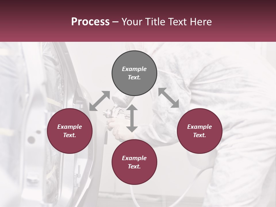 A Man In White Coveralls Spraying A Machine PowerPoint Template