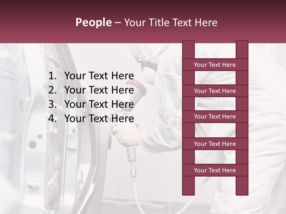 A Man In White Coveralls Spraying A Machine PowerPoint Template