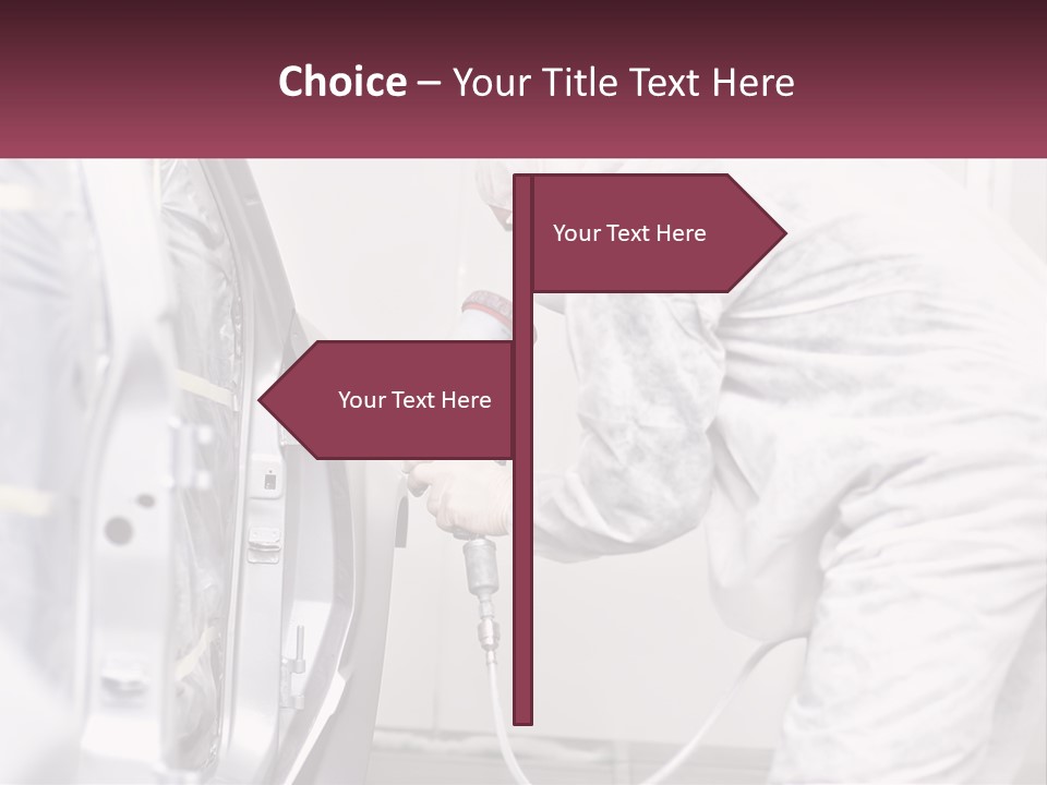 A Man In White Coveralls Spraying A Machine PowerPoint Template
