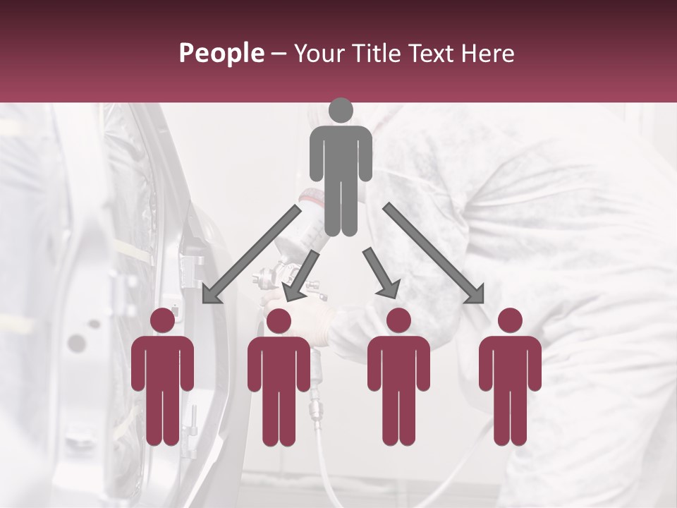 A Man In White Coveralls Spraying A Machine PowerPoint Template