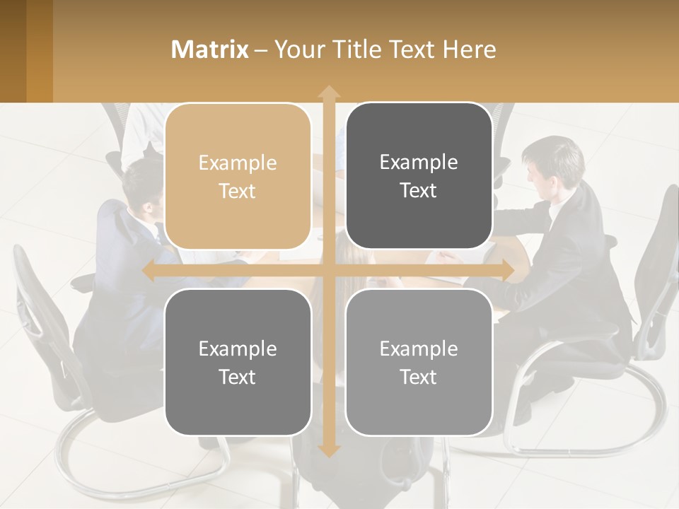 A Group Of People Sitting Around A Table With Laptops PowerPoint Template