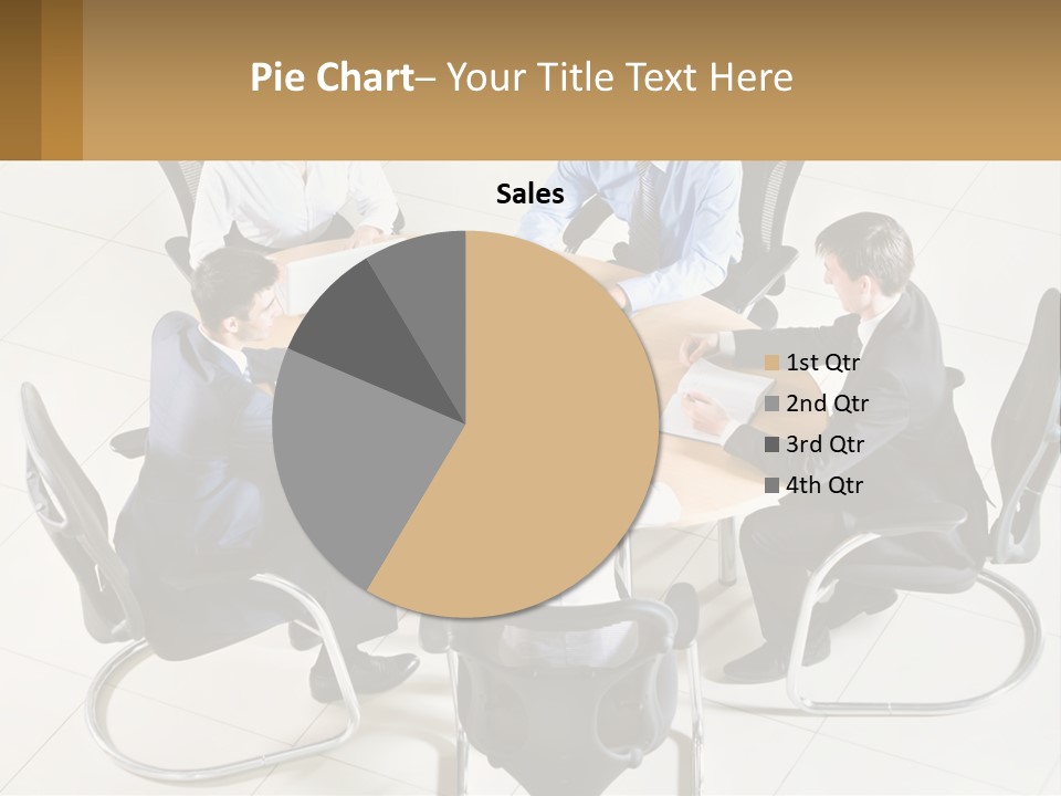 A Group Of People Sitting Around A Table With Laptops PowerPoint Template