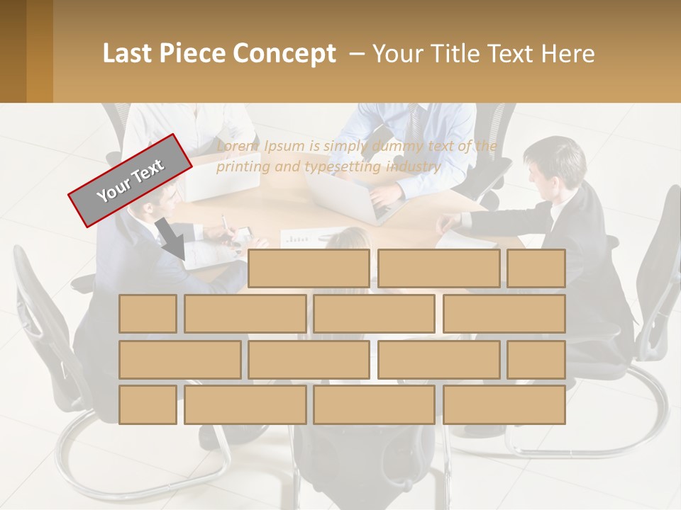 A Group Of People Sitting Around A Table With Laptops PowerPoint Template